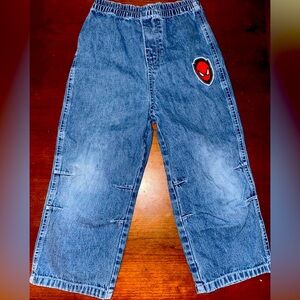 The Amazing Spider-Man Vintage Y2K Kids 100% Cotton Denim Pants 4T VGUC